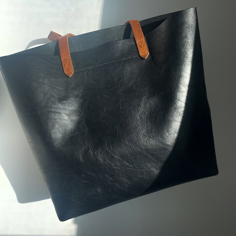 MADEWELL Large Black Transport Tote with Tan Handles - Picture 10 of 11